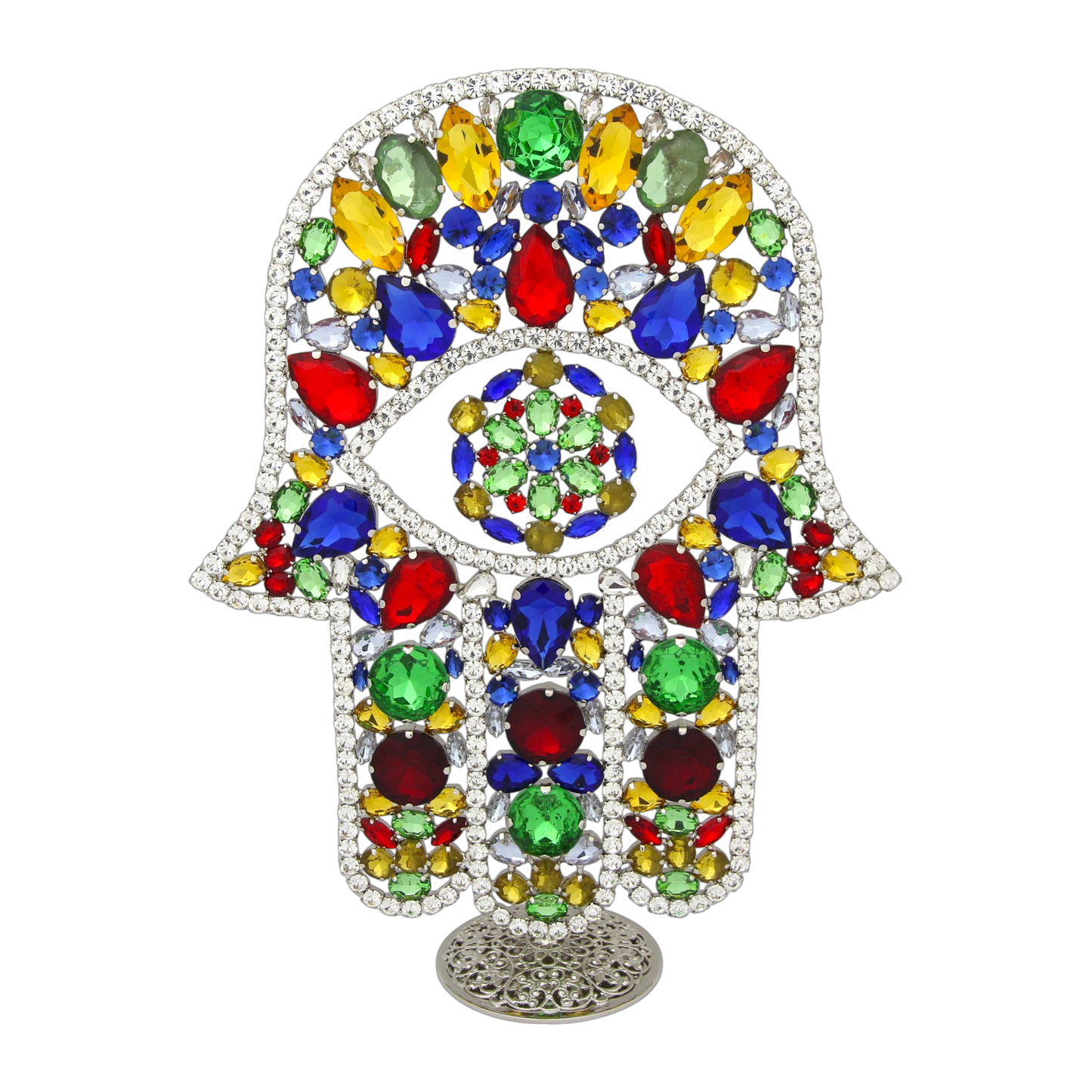 Křišťálová Hamsa stojící - velká