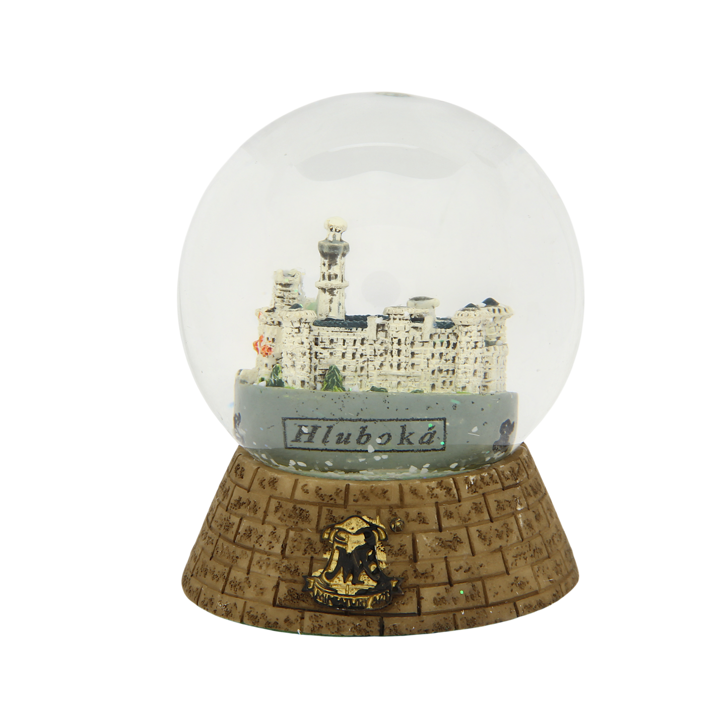 Snow globe featuring Hluboká Castle design – Prague Judaica. - Large - Prague Judaica