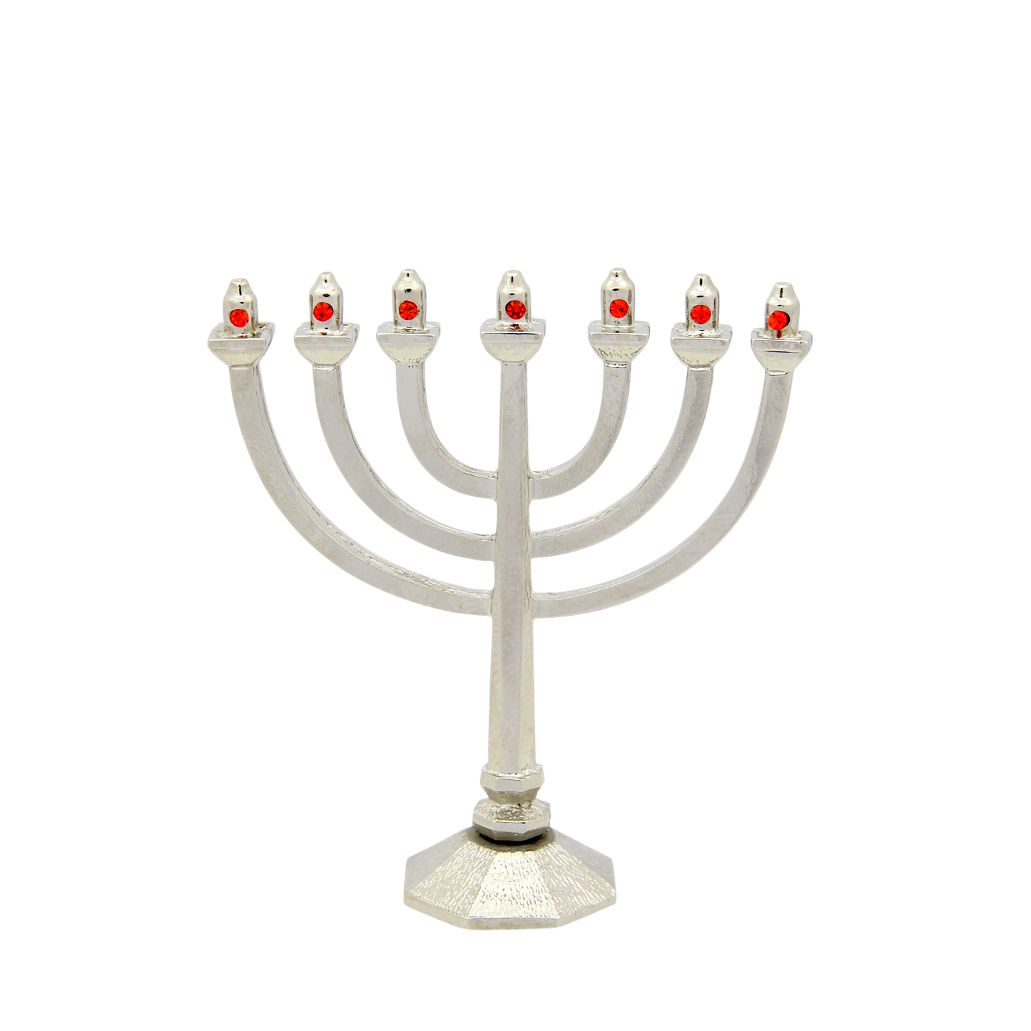 Crystal Mini-Menorah - Silver plated - Hyacinth