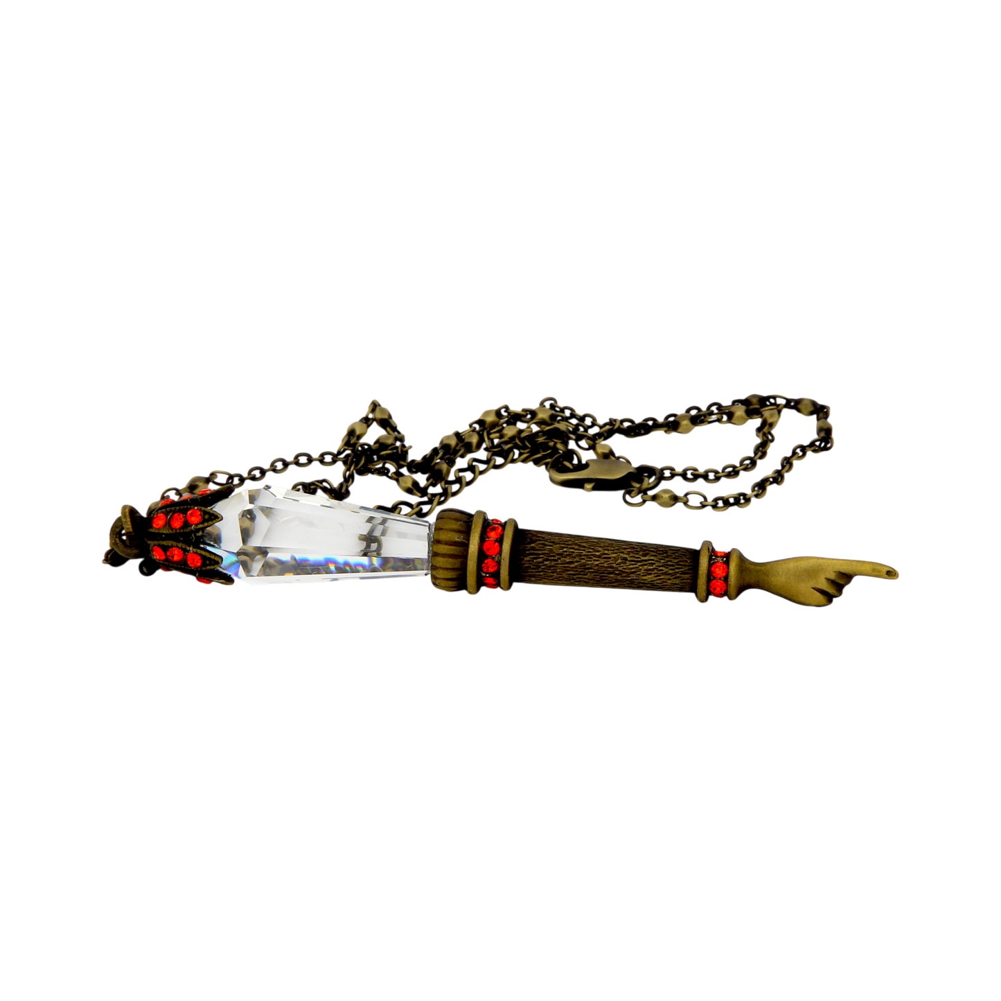 Crystal Torah Pointer Small - Old Brass - Hyacinth