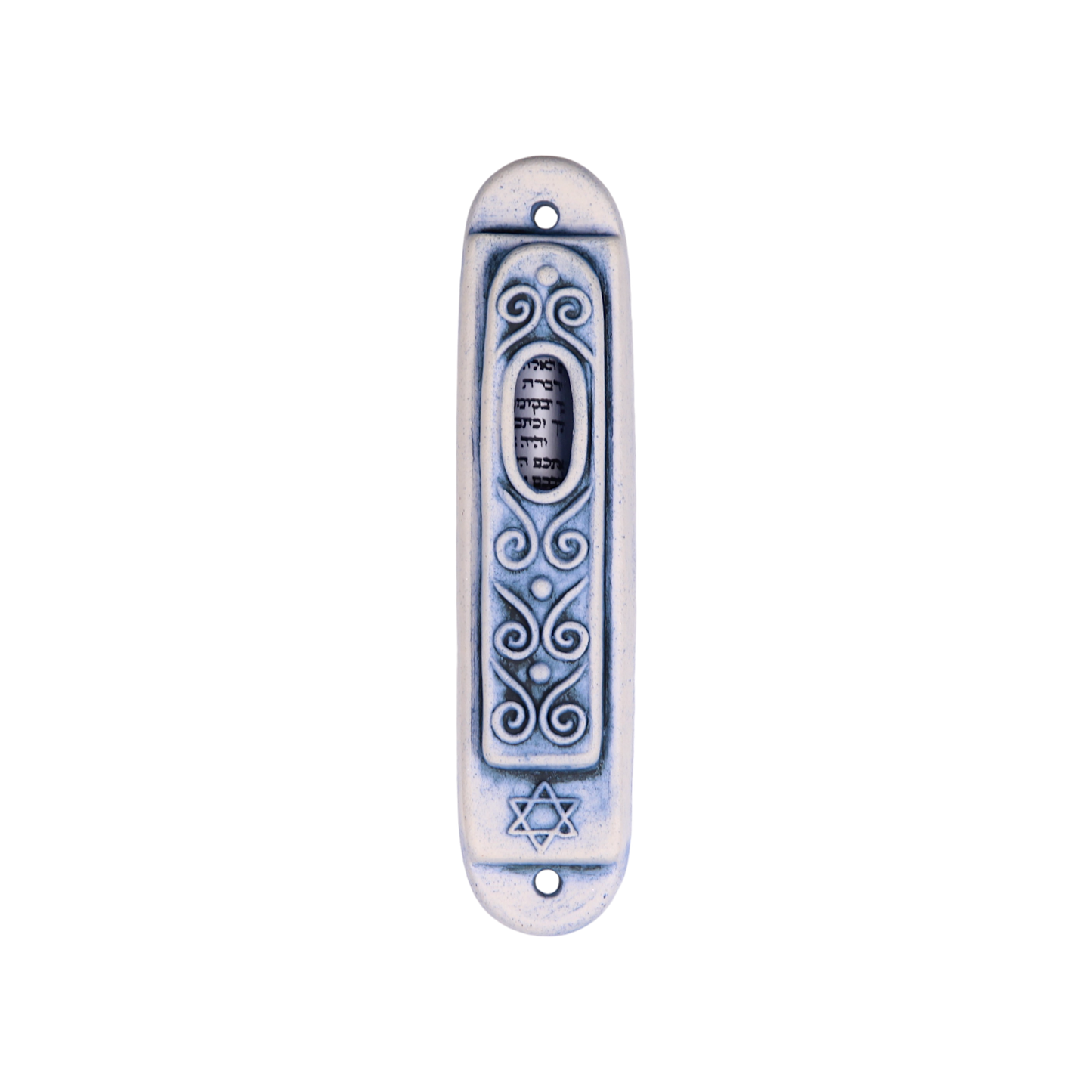 Ceramic Mezuzah - Ornamental motif 2