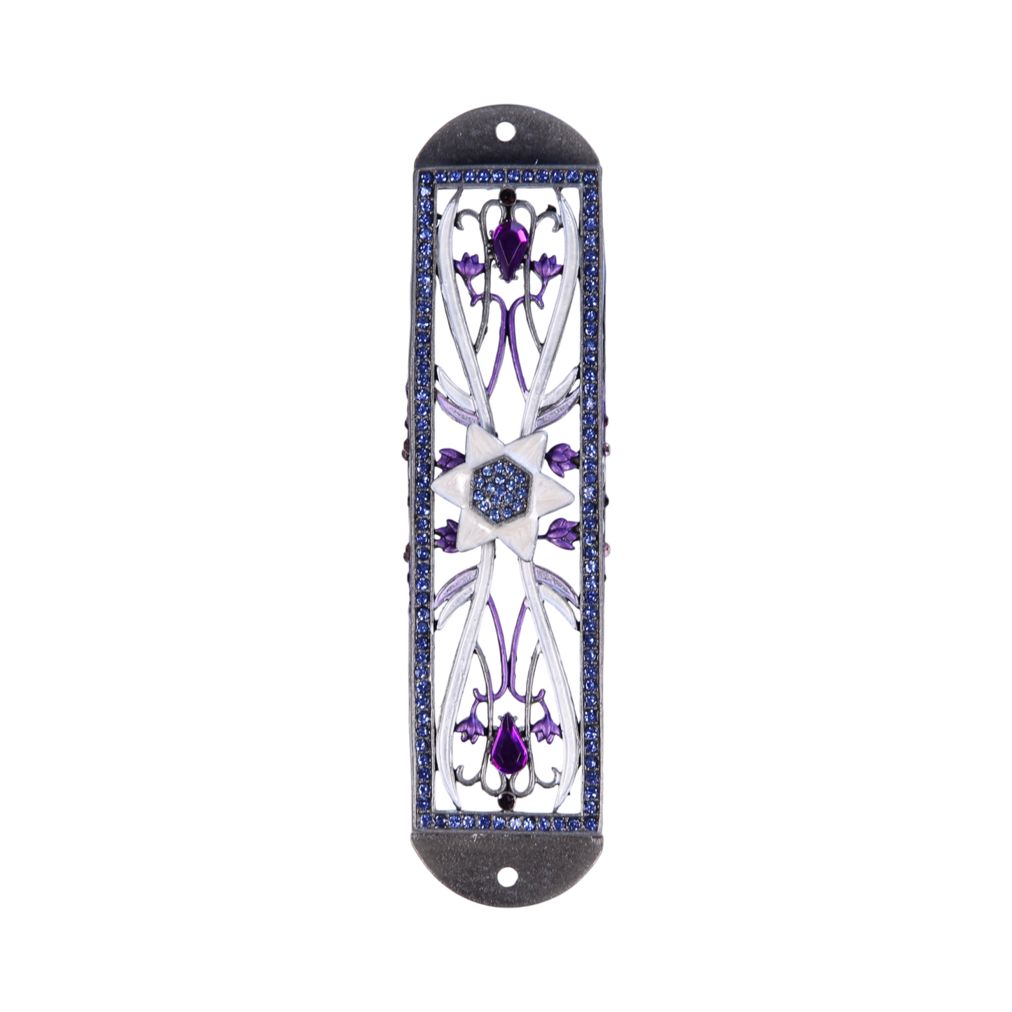 Gems Mezuzah - Hamsa, Flower