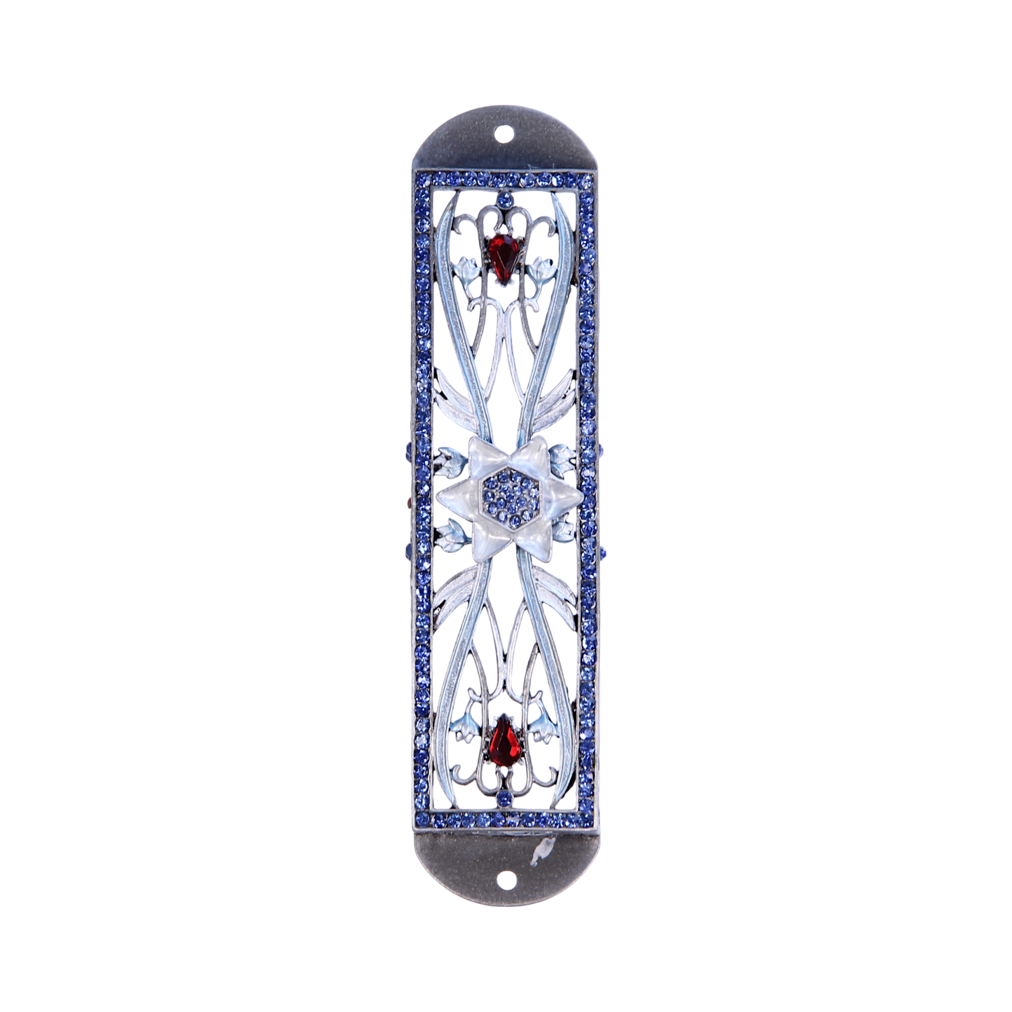 Gems Mezuzah - Hamsa, Flower
