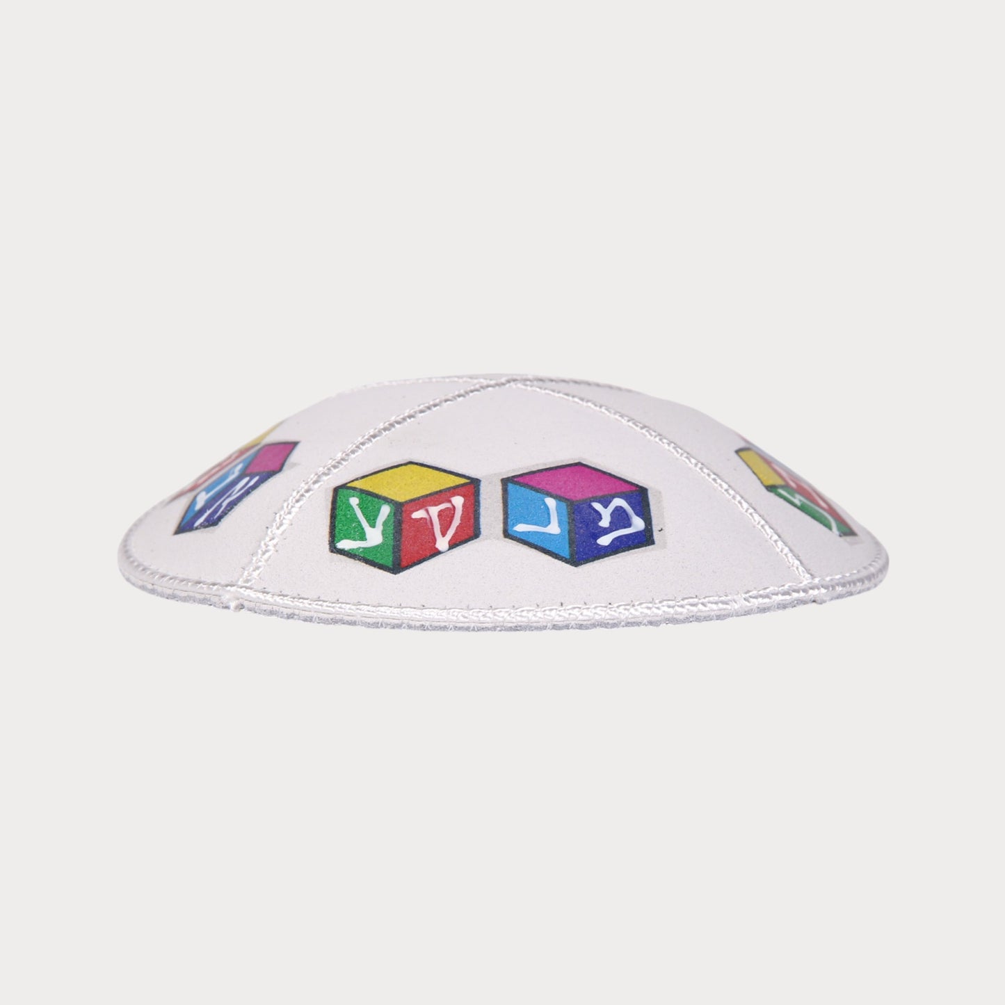 Children's Leather Kippah - Cubes