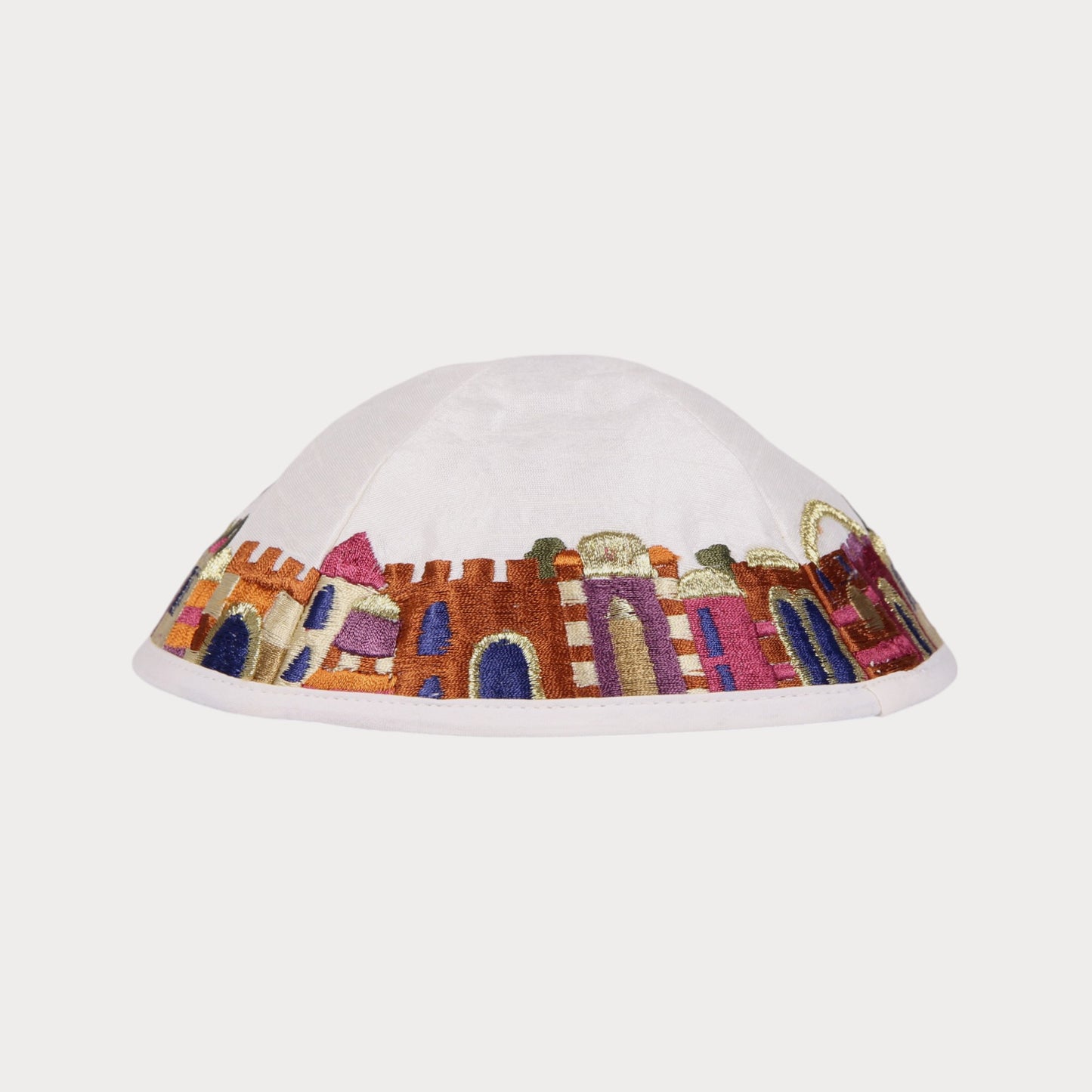 Kippah Emanuel - Embroidered - Jerusalem - Multicoloured