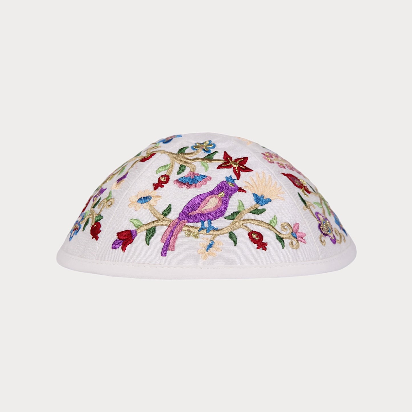 Kippah Emanuel - Embroidered - Multicoloured Birds