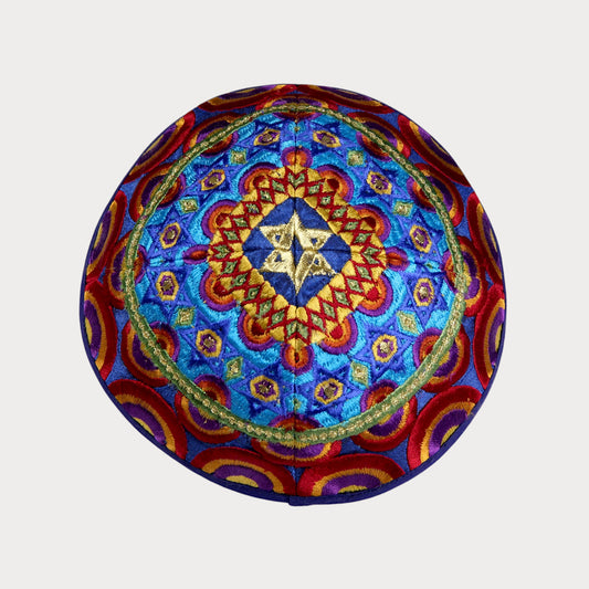 Kippah Emanuel - Embroidered - Harmony - Multicoloured