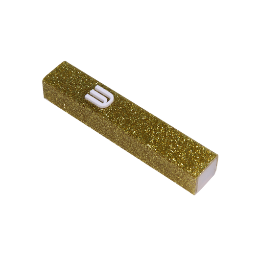 Perspex Mezuzah - Golden glitter