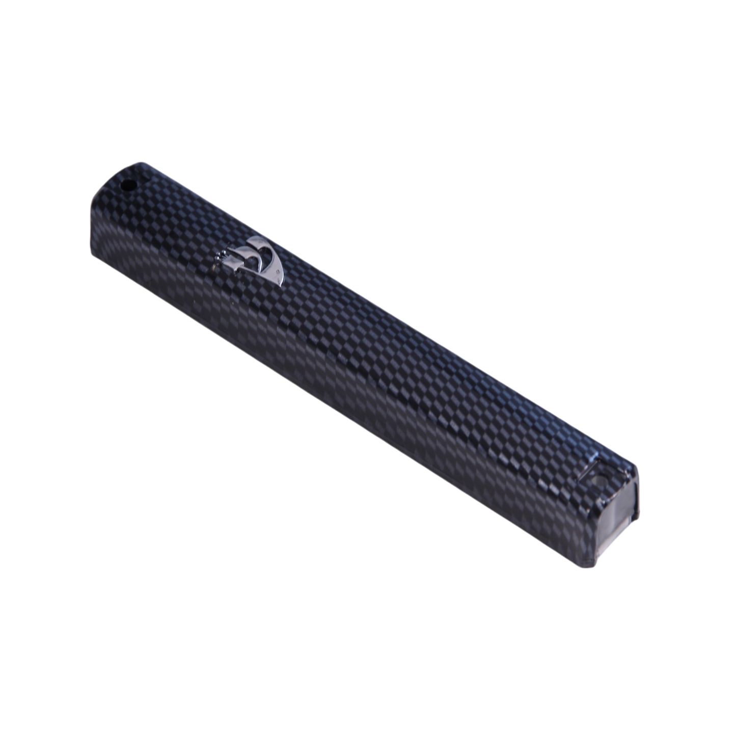 Plastic Mezuzah - Metallic Paint Checkered