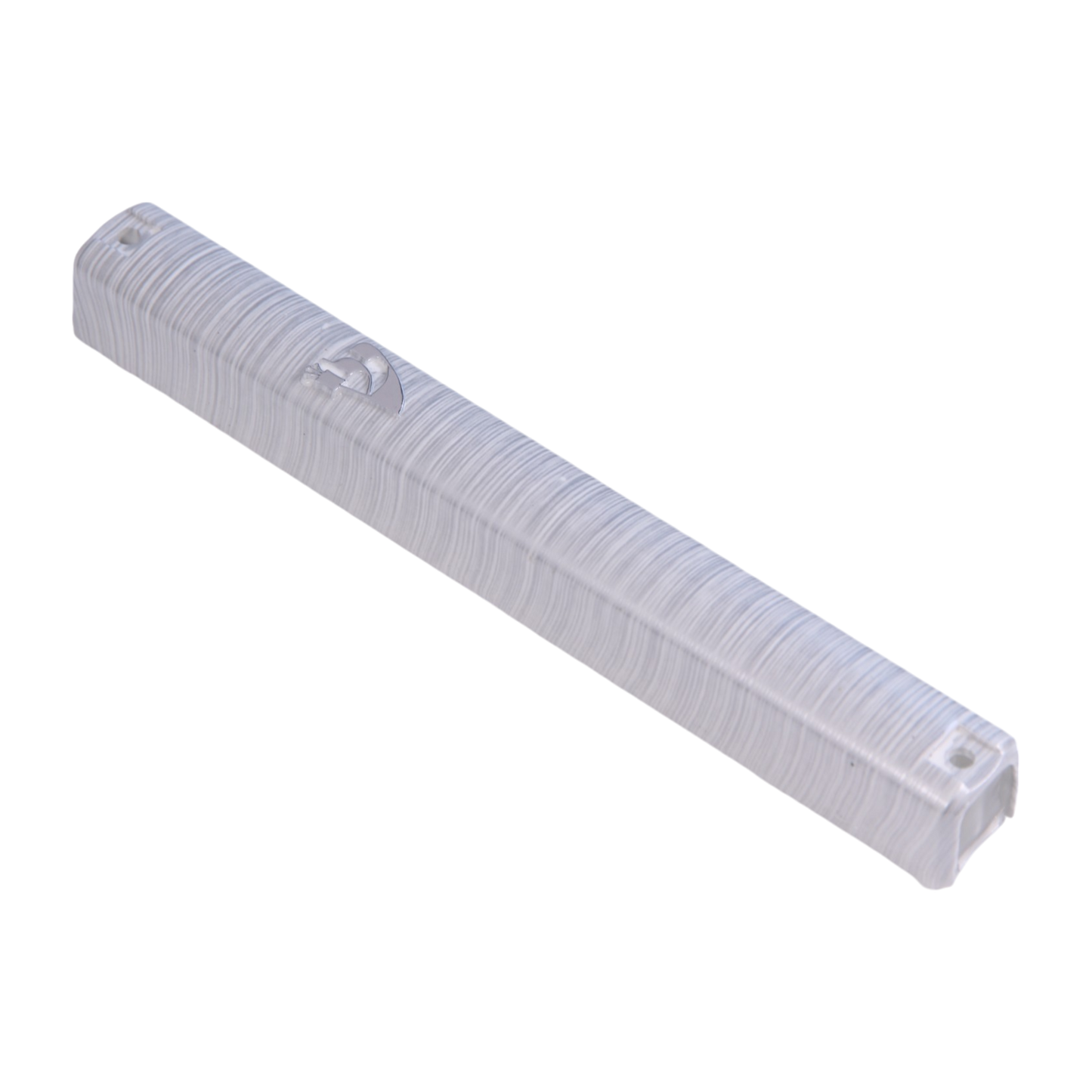 Plastic Mezuzah - Metallic Silver