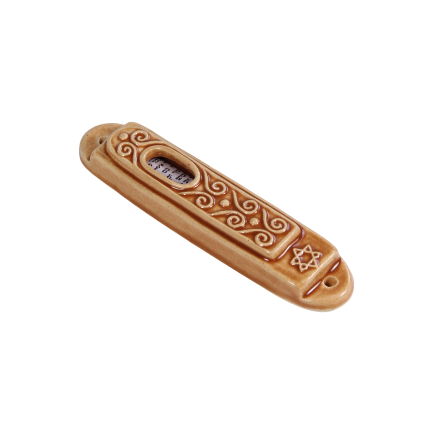 Ceramic Mezuzah - Ornamental motif 2