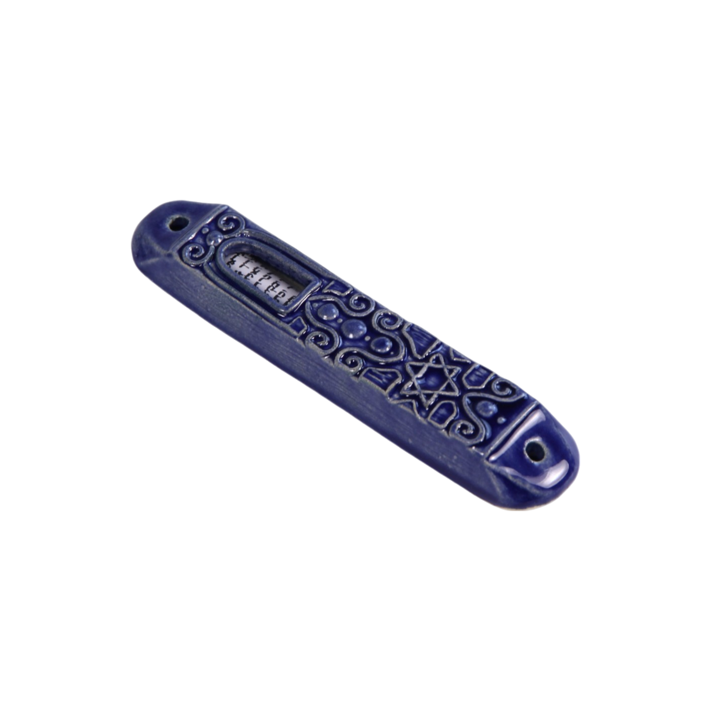 Ceramic Mezuzah - Ornamental motif 1