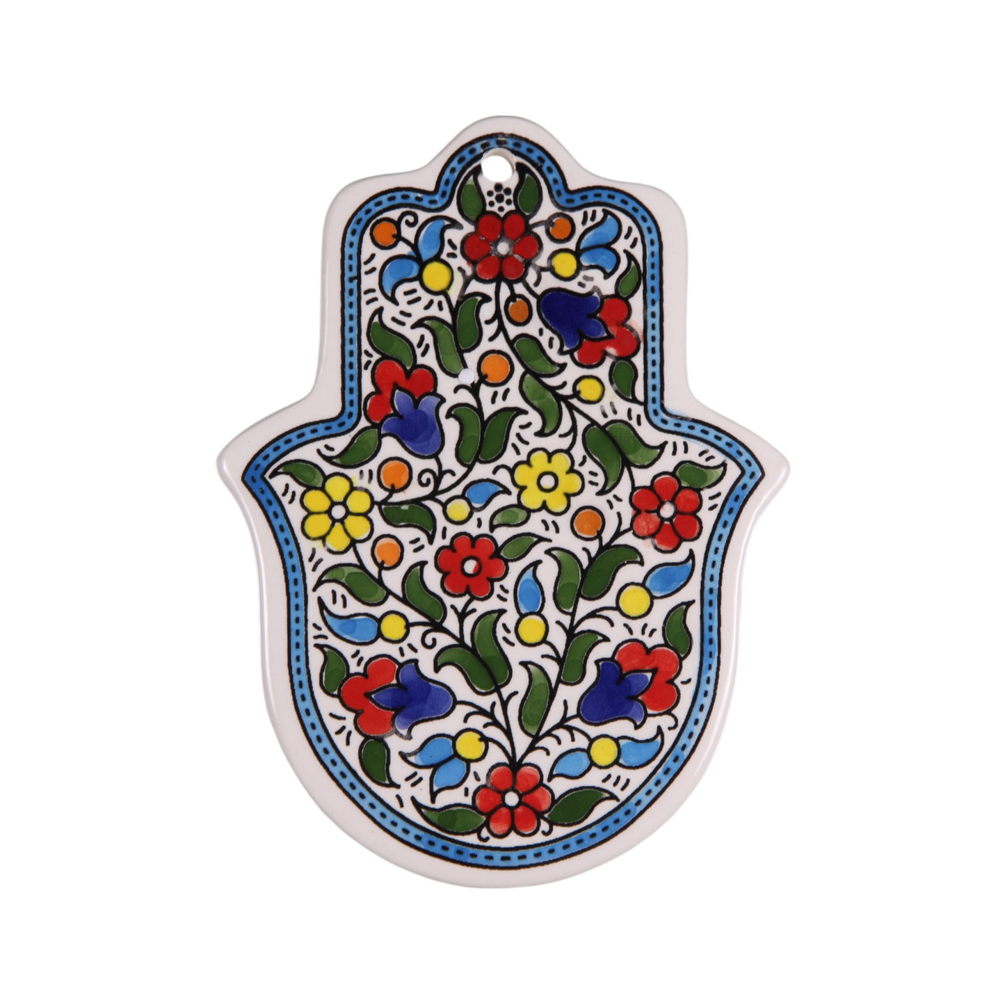 Armenian ceramic Hamsa - Floral motif 2