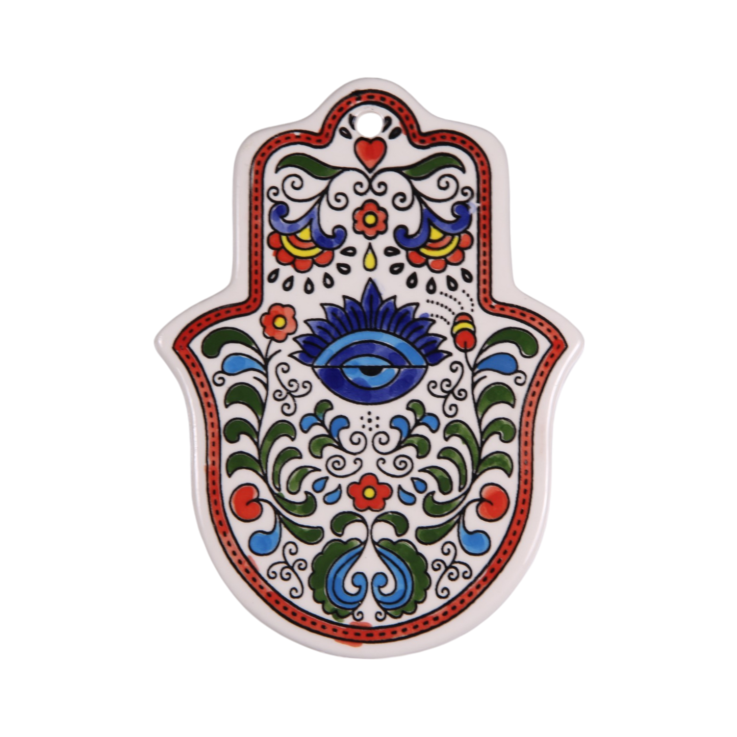 Armenian ceramic Hamsa - Blue Eye
