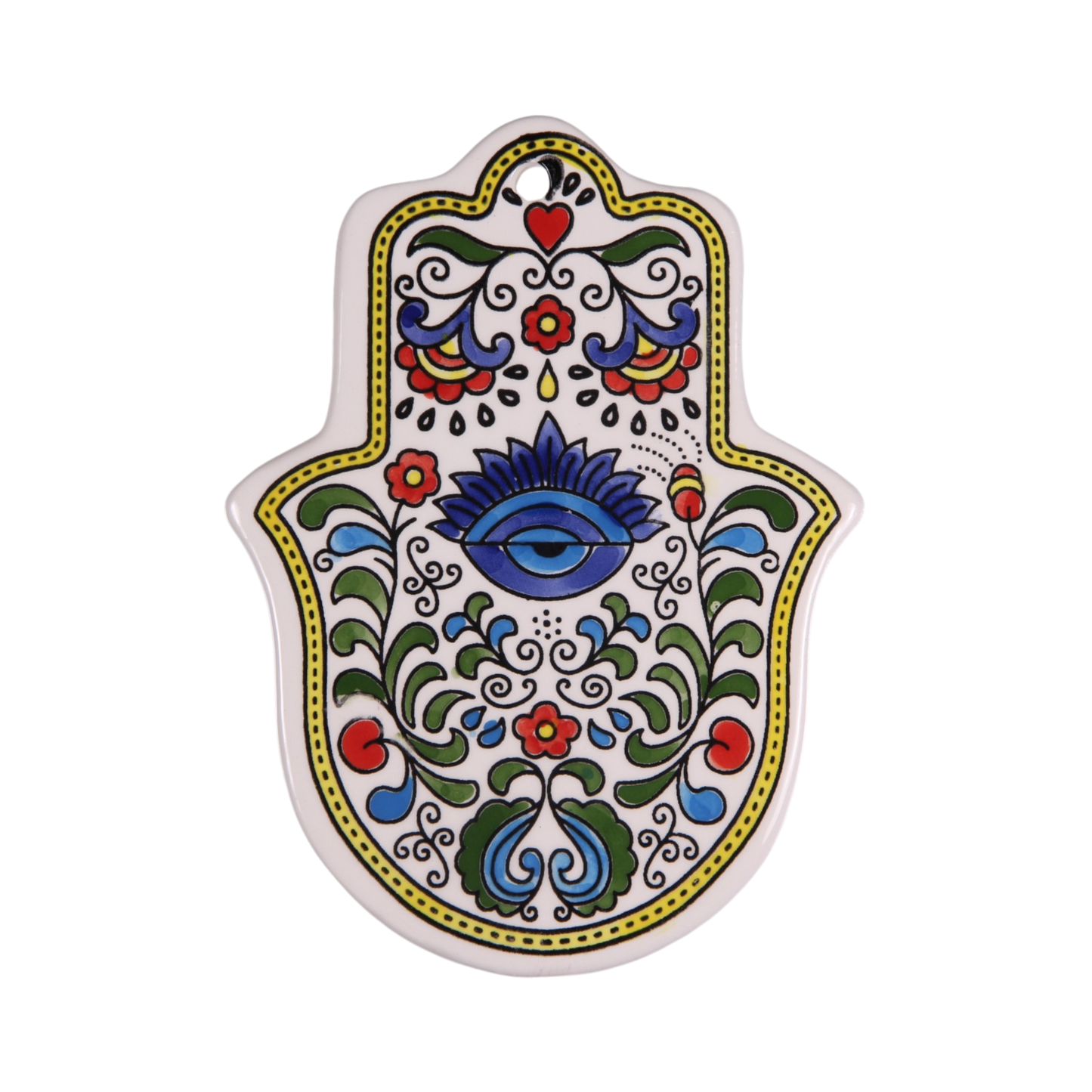 Armenian ceramic Hamsa - Blue Eye