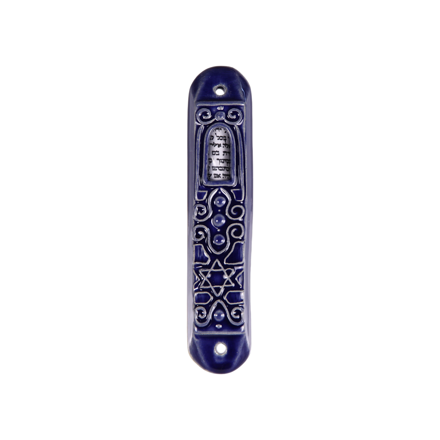 Ceramic Mezuzah - Ornamental motif 1