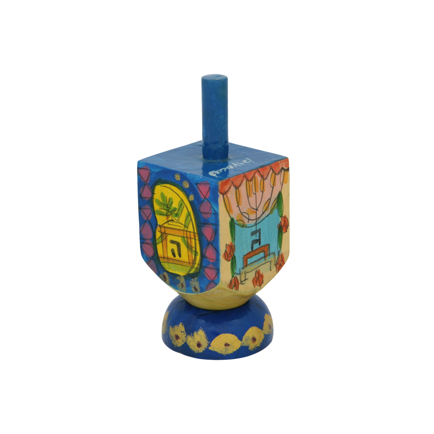 Wooden Dreidel Emanuel - Menora