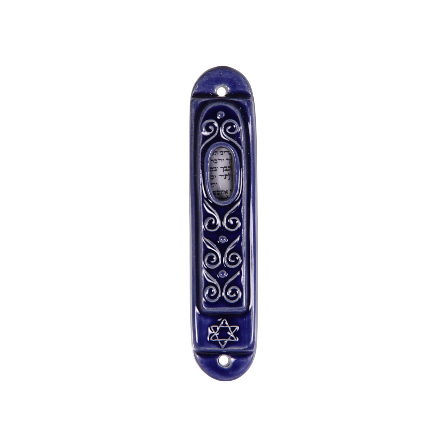 Ceramic Mezuzah - Ornamental motif 2