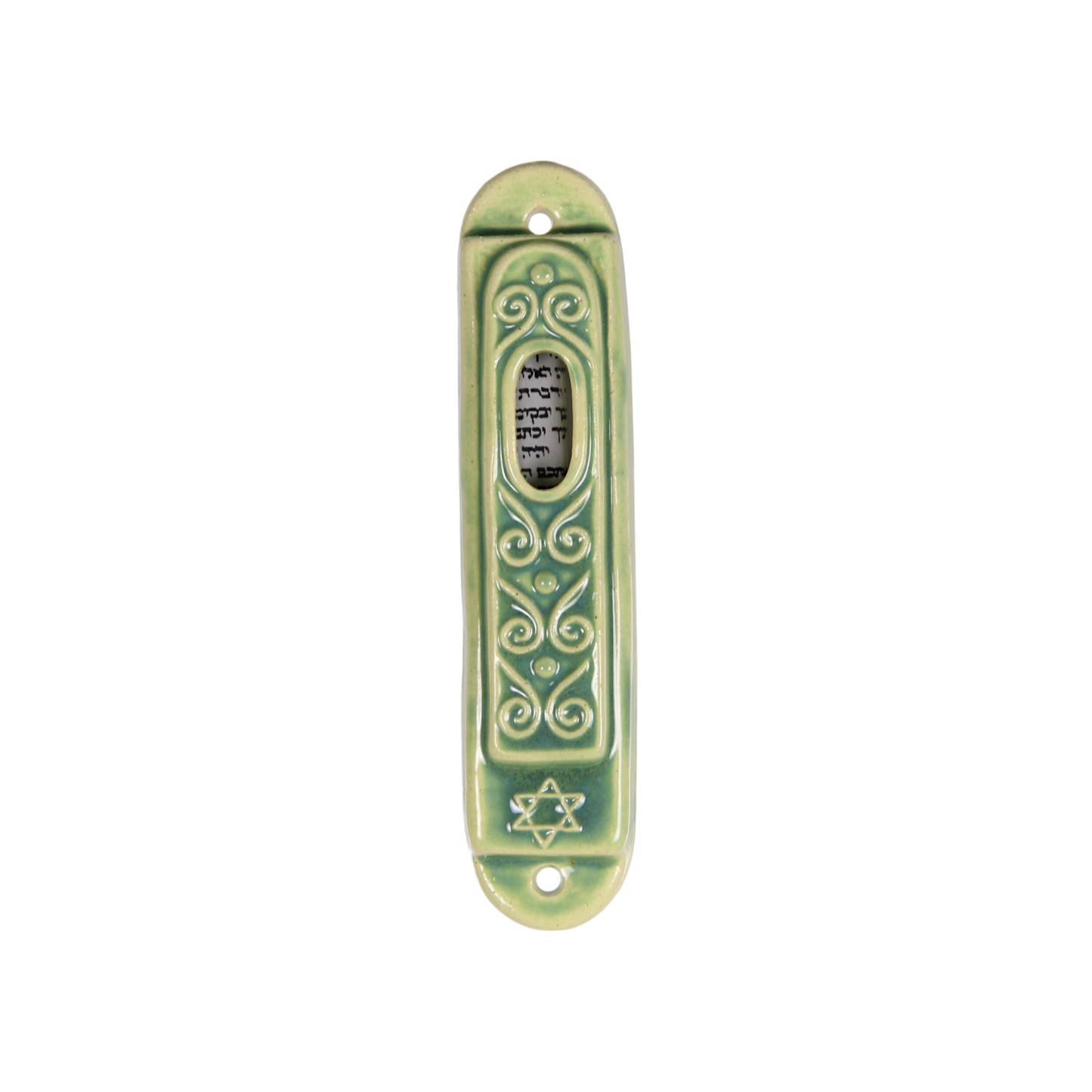 Ceramic Mezuzah - Ornamental motif 2
