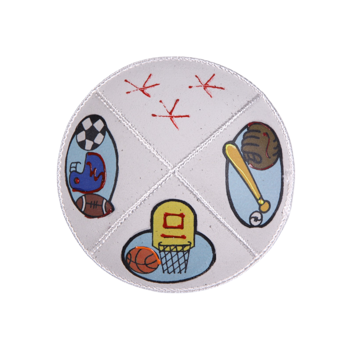 Children's Leather Kippah - Sports