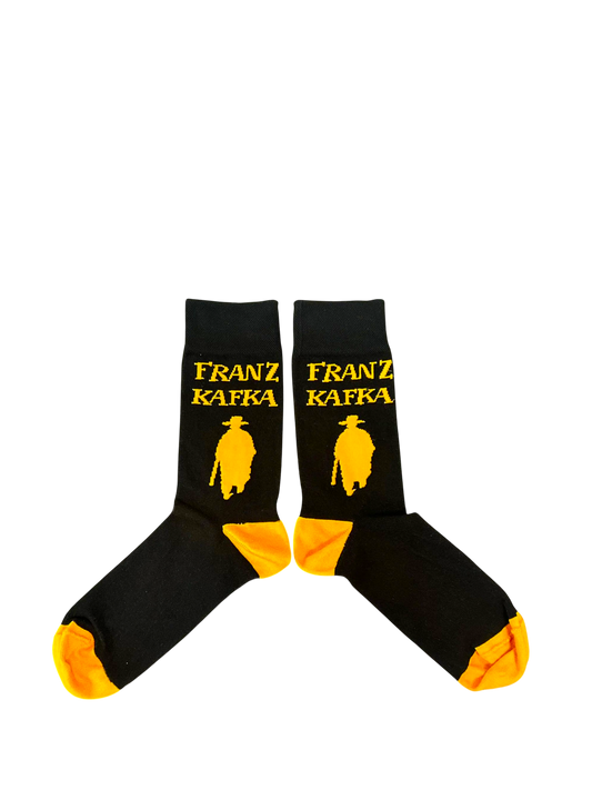 Franz Kafka - Black/Orange Socks