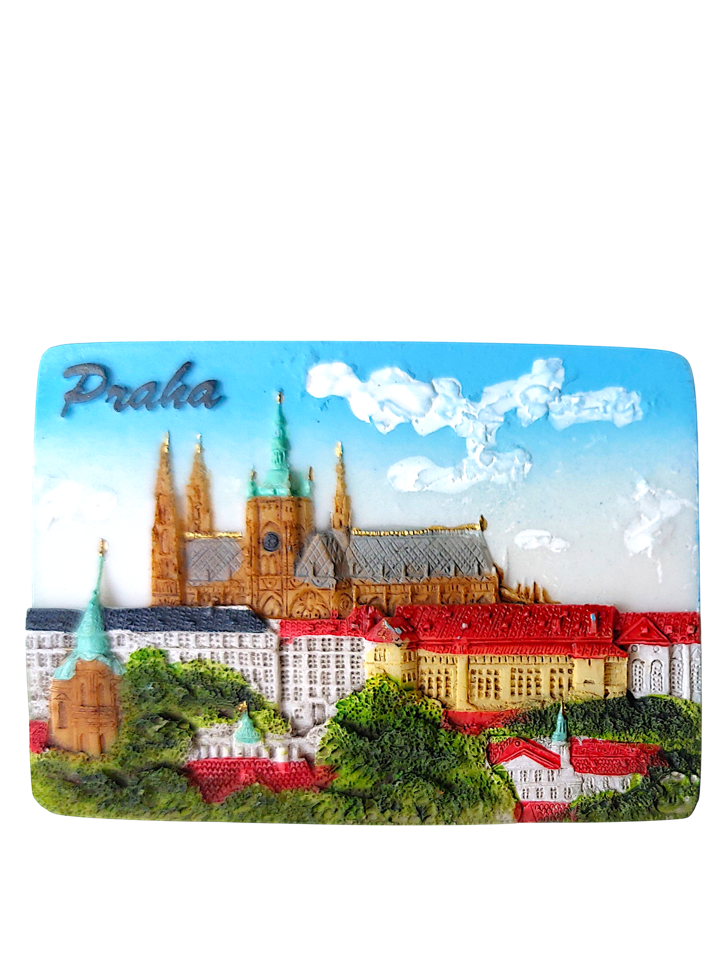 Keramický magnet - detail Pražského hradu