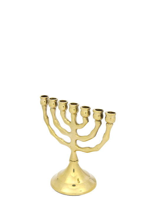 Klasická mosazná Menora - malá (11 cm)