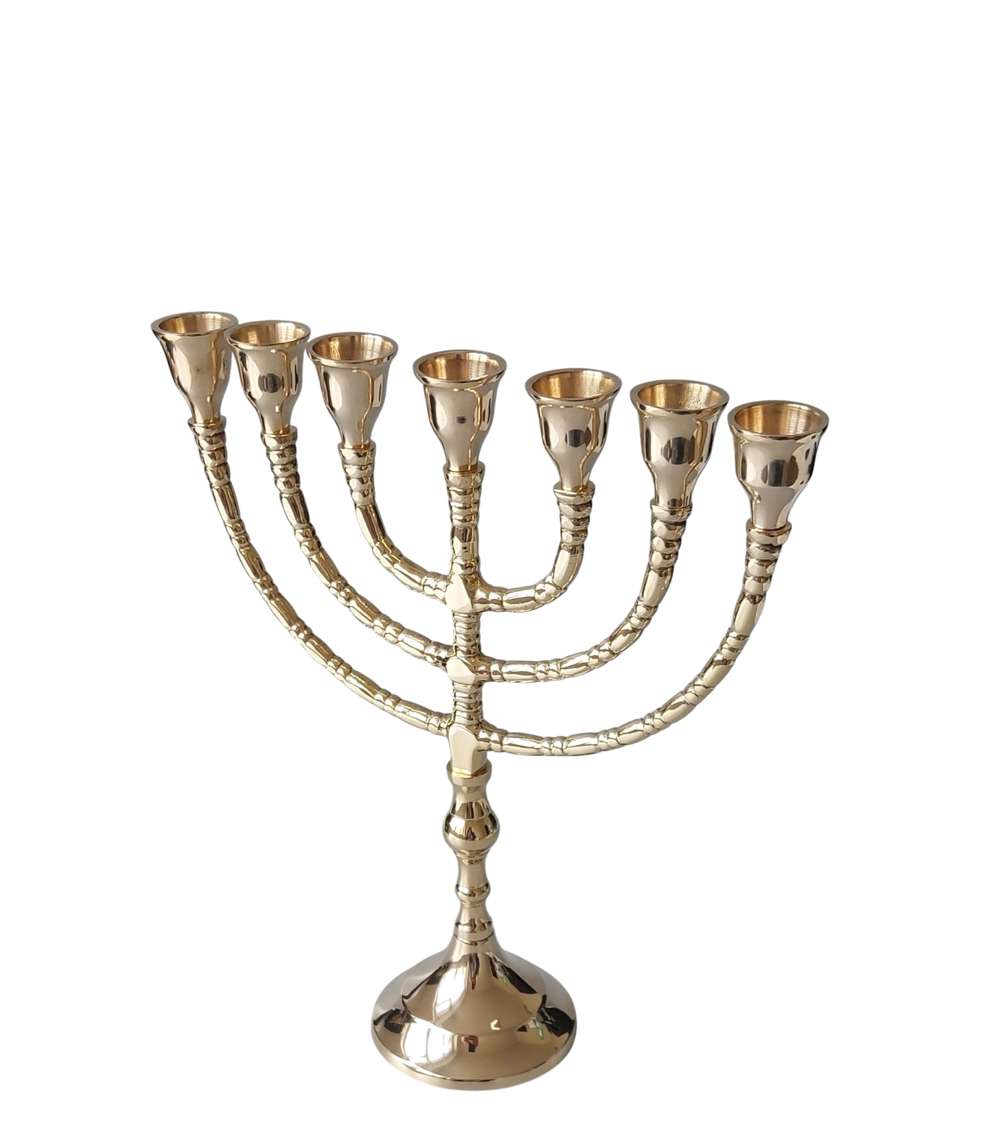 Klasická mosazná Menora - velká (24 cm)