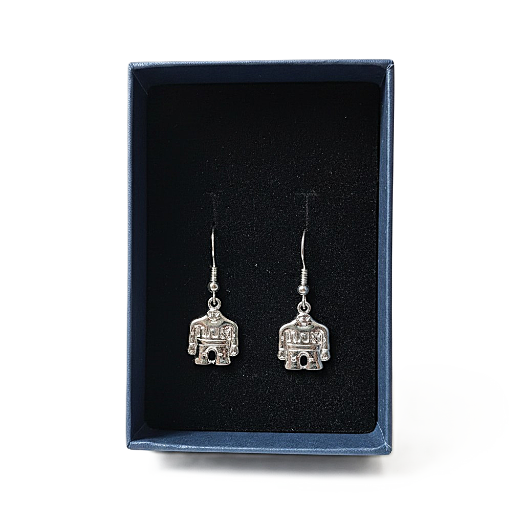 Silver Earrings Golem