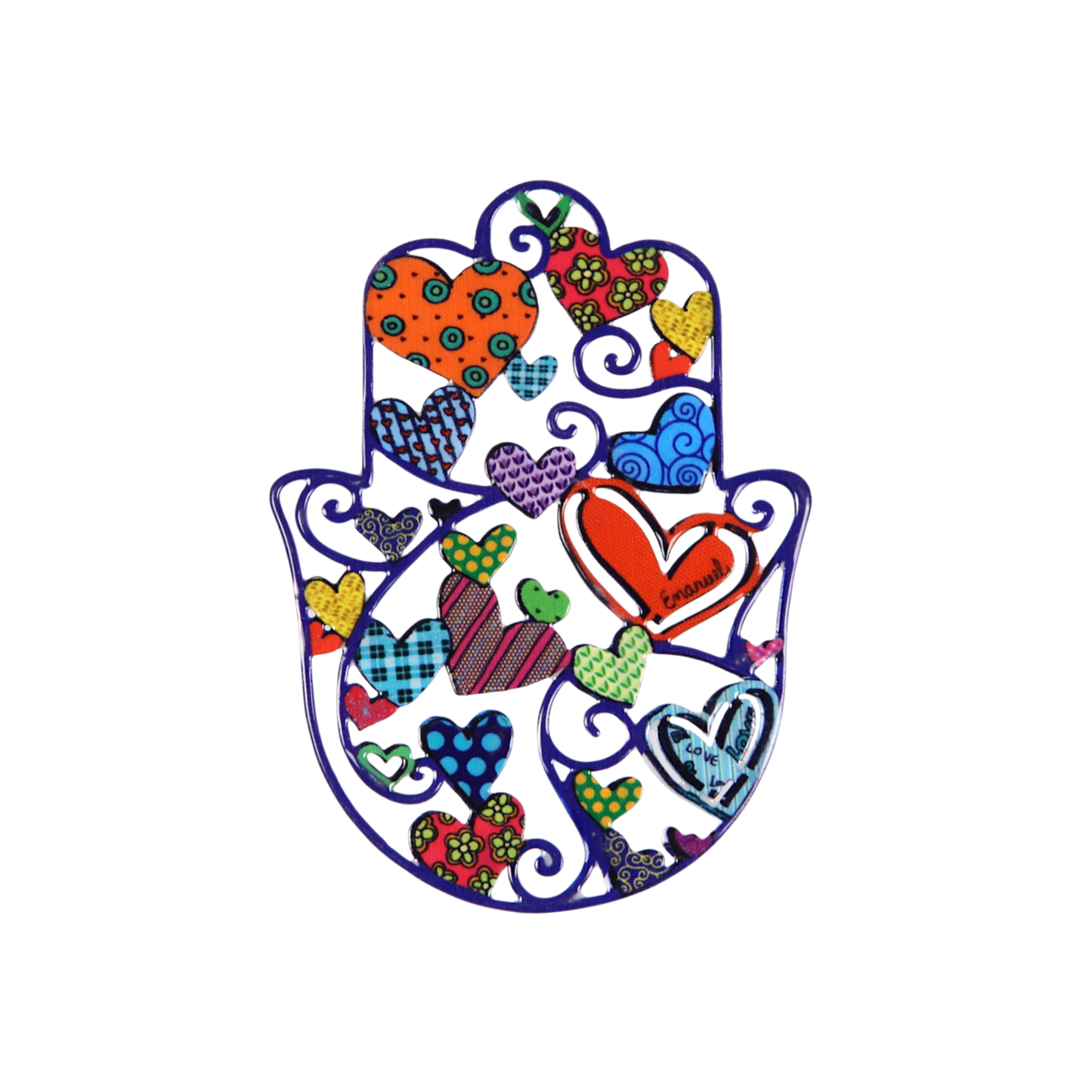 Small Hamsa wall hanging Emanuel - Hearts