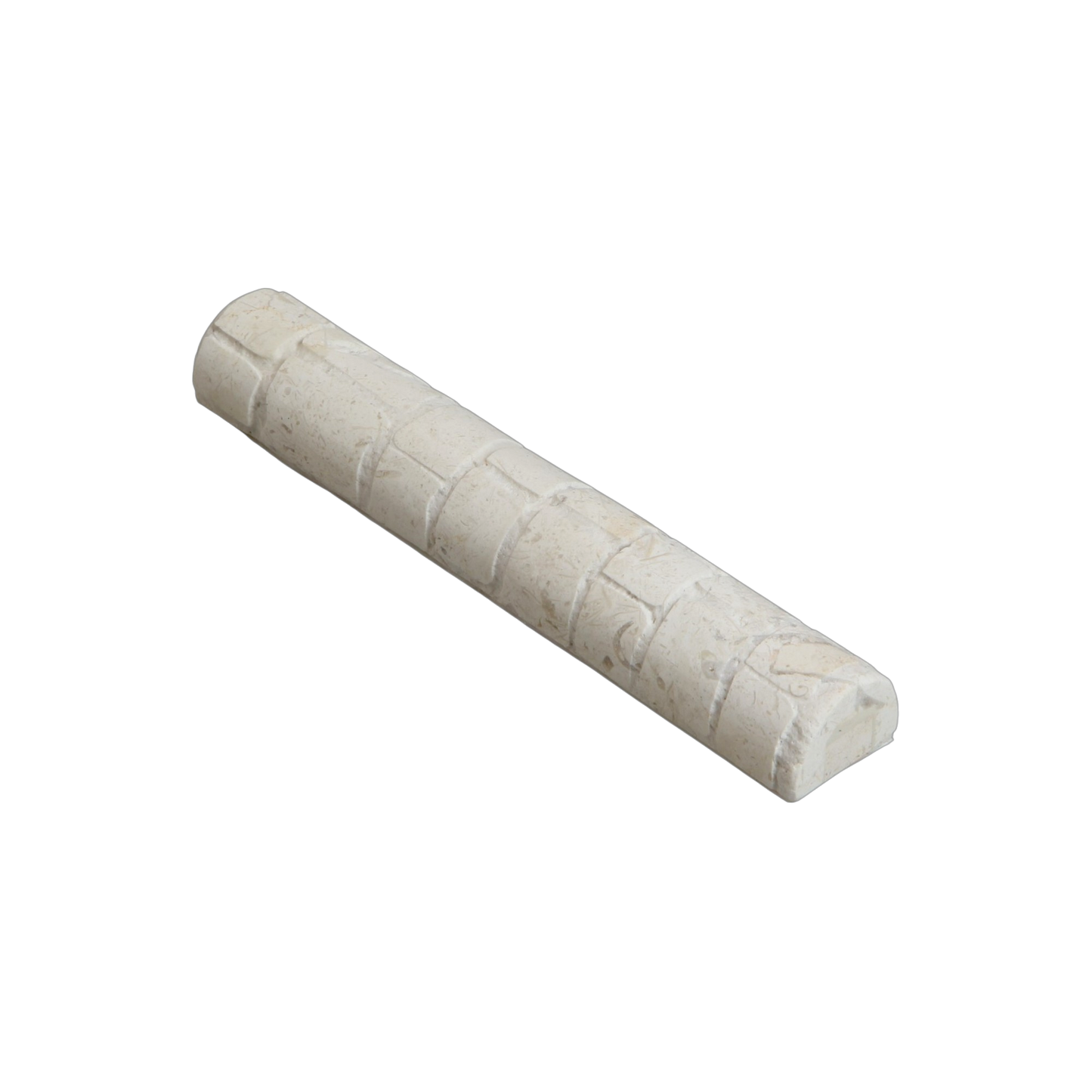 Jerusalem Stone Mezuzah with Shin - White