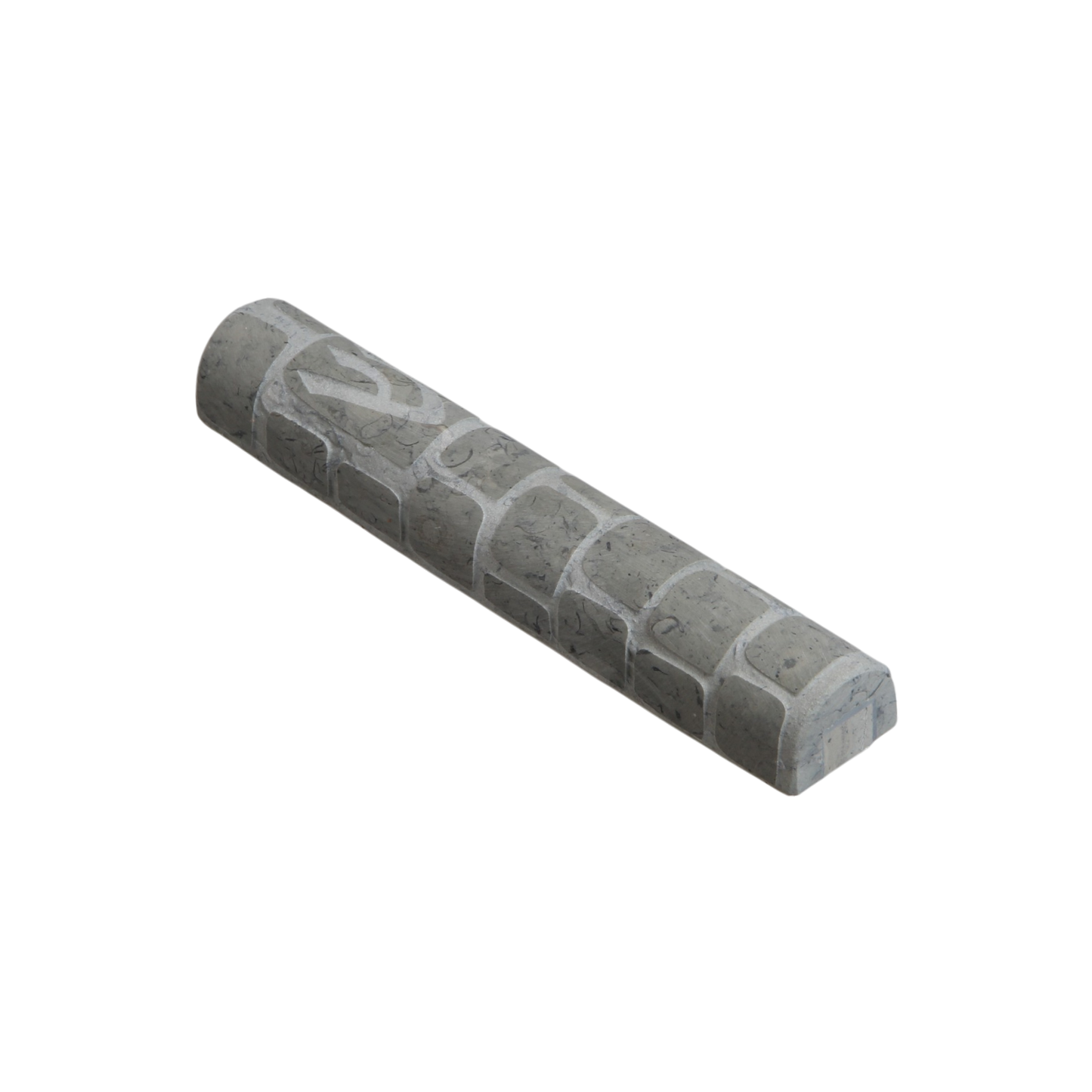 Jerusalem Stone Mezuzah with Shin - Grey