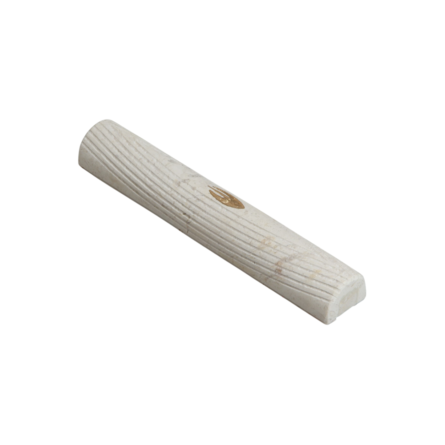 Jerusalem Stone Mezuzah with Shin - Vertical Stripes