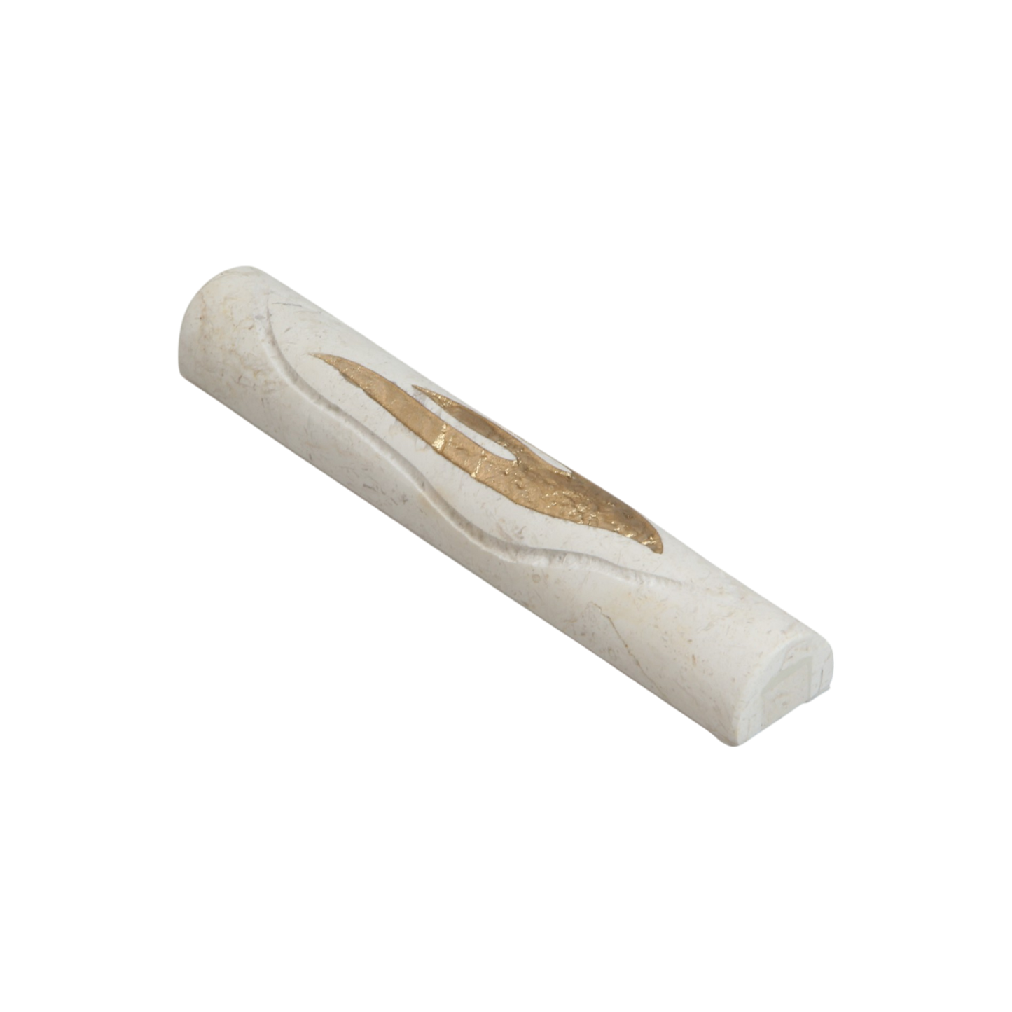 Jerusalem Stone Mezuzah - Fire Shin