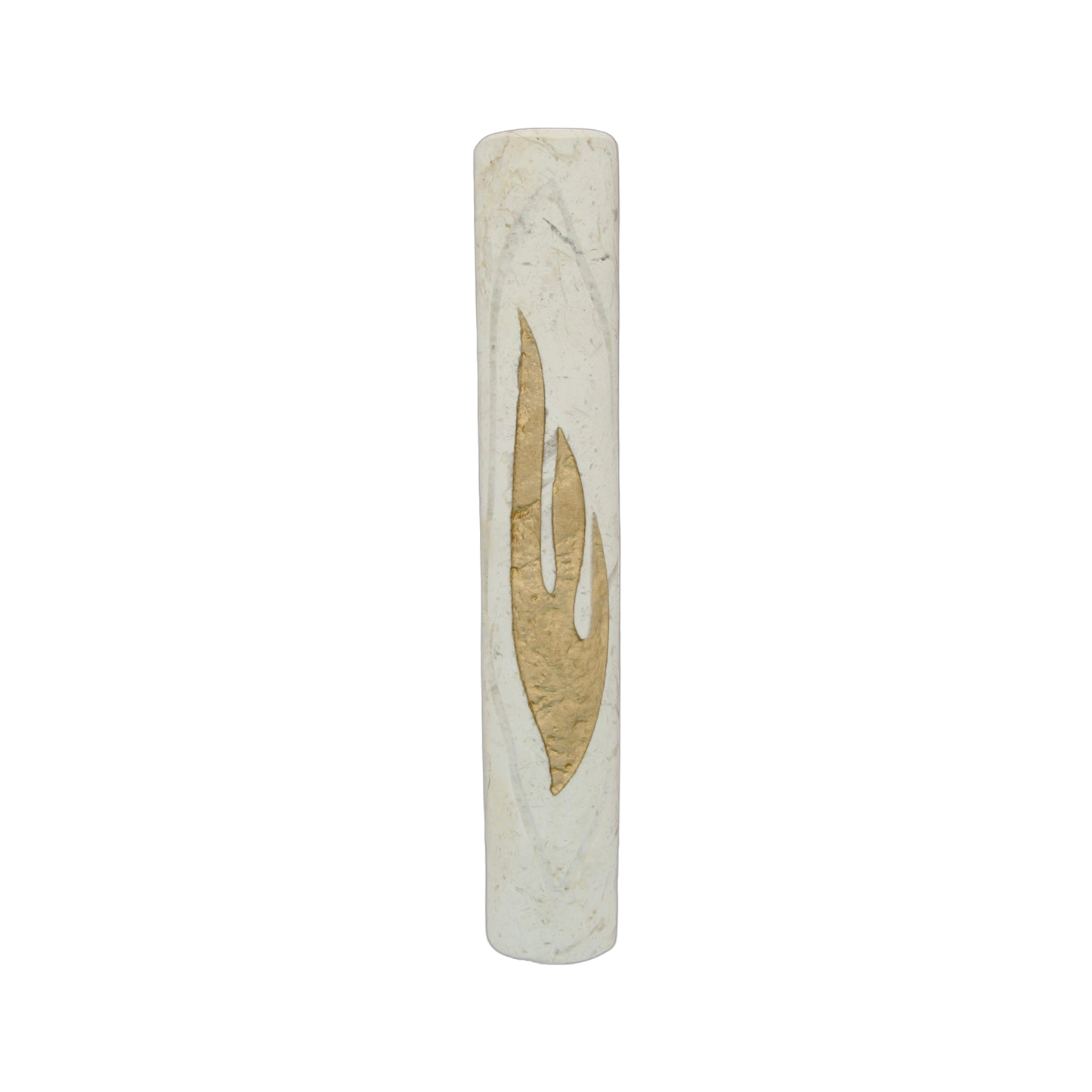 Jerusalem Stone Mezuzah - Fire Shin