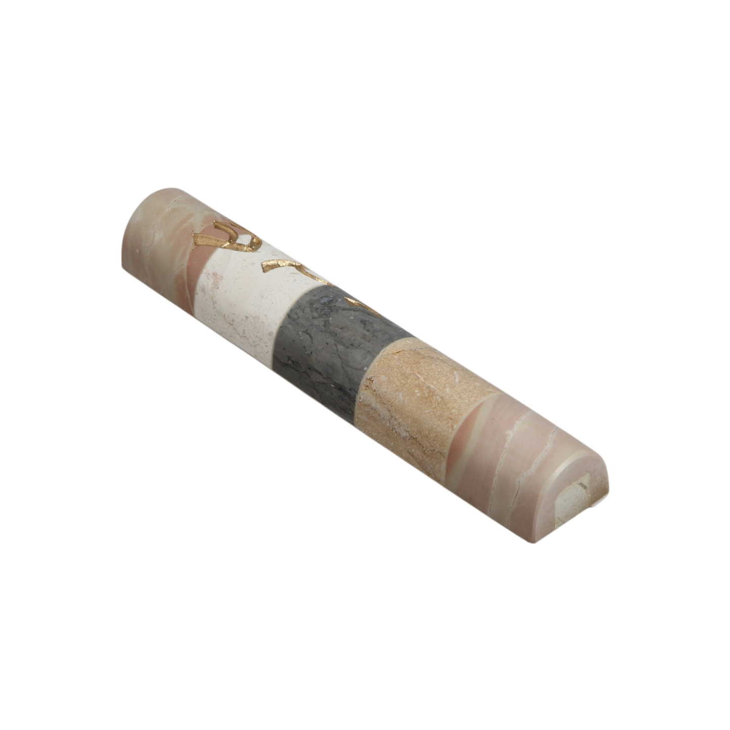 Jerusalem Stone Mezuzah with Shaddai - Multicoloured