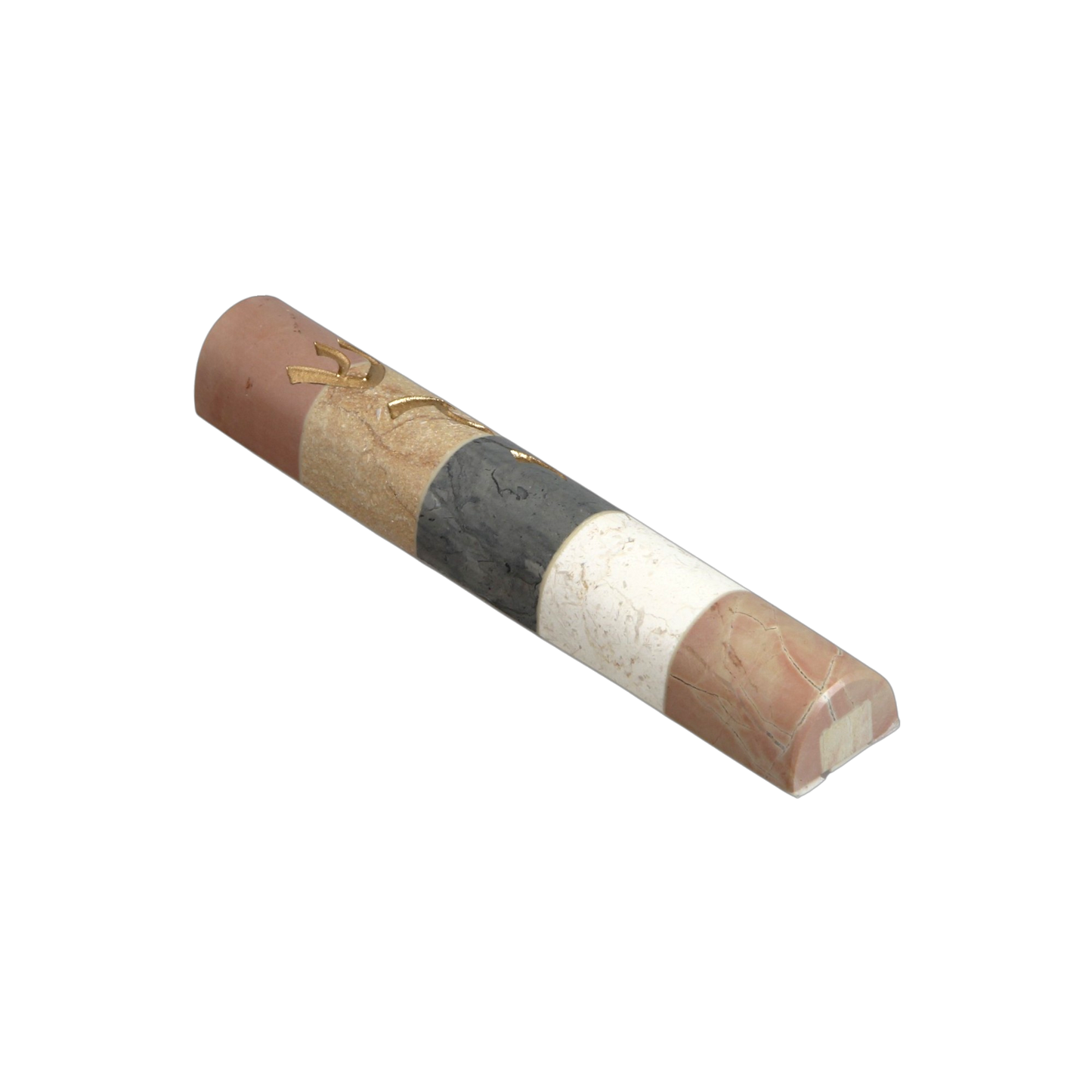 Jerusalem Stone Mezuzah with Shaddai - Multicoloured