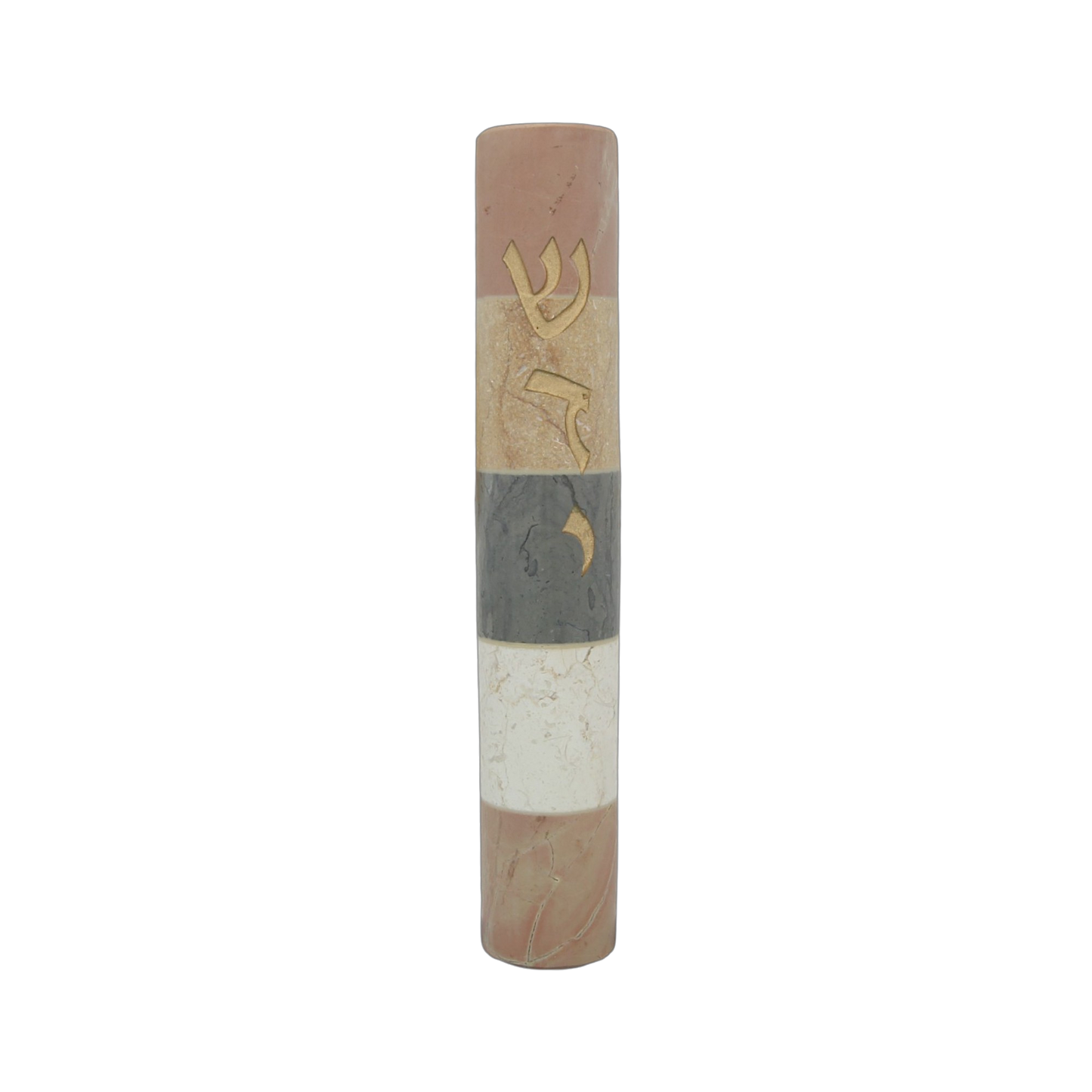 Jerusalem Stone Mezuzah with Shaddai - Multicoloured