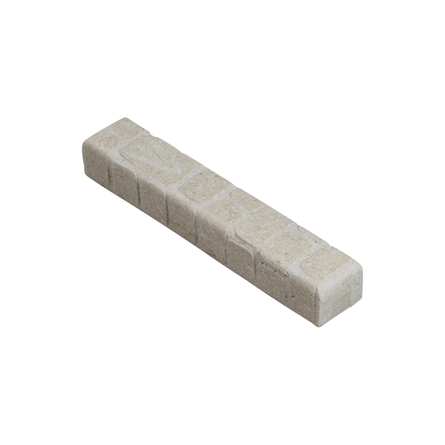 Jerusalem Stone Mezuzah with Shin - Beige