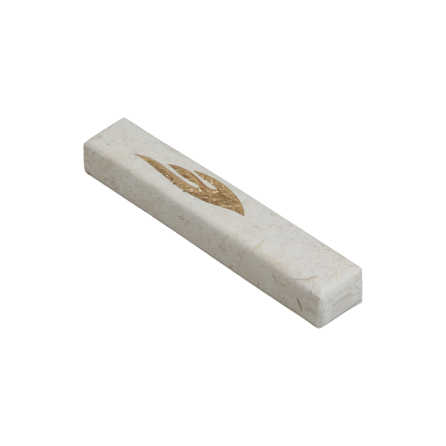 Jerusalem Stone Mezuzah - Fire Shin