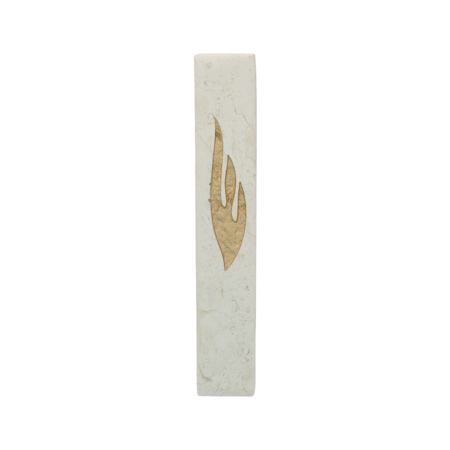 Jerusalem Stone Mezuzah - Fire Shin