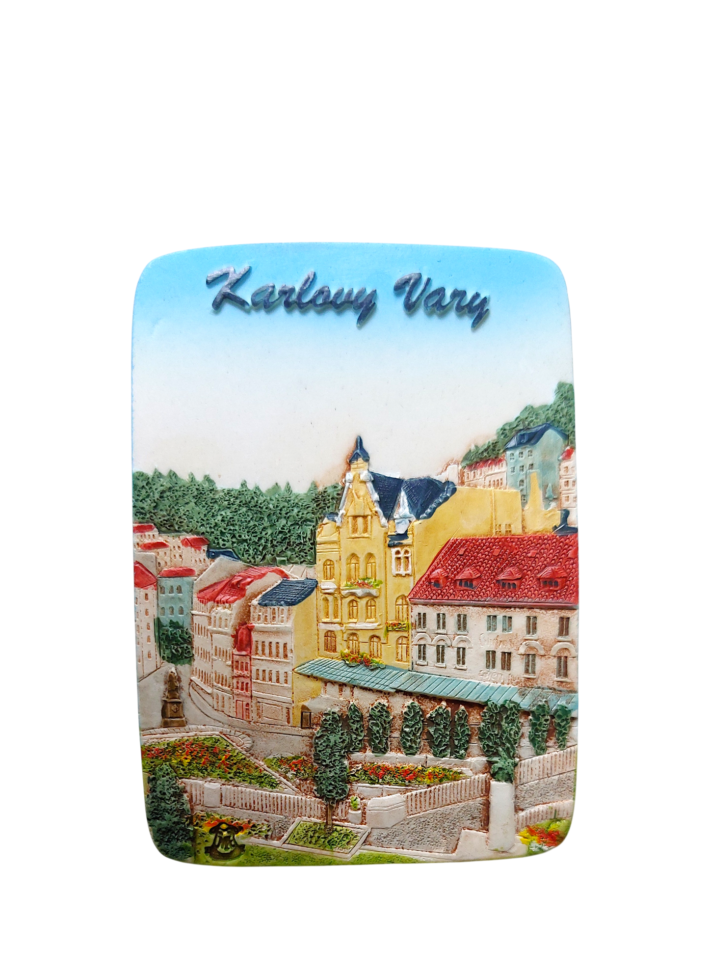 Ceramic Magnet - Karlovy Vary - Sadová Street