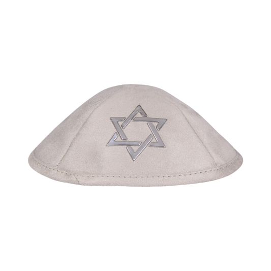 Suede Kippah with Magen David - various