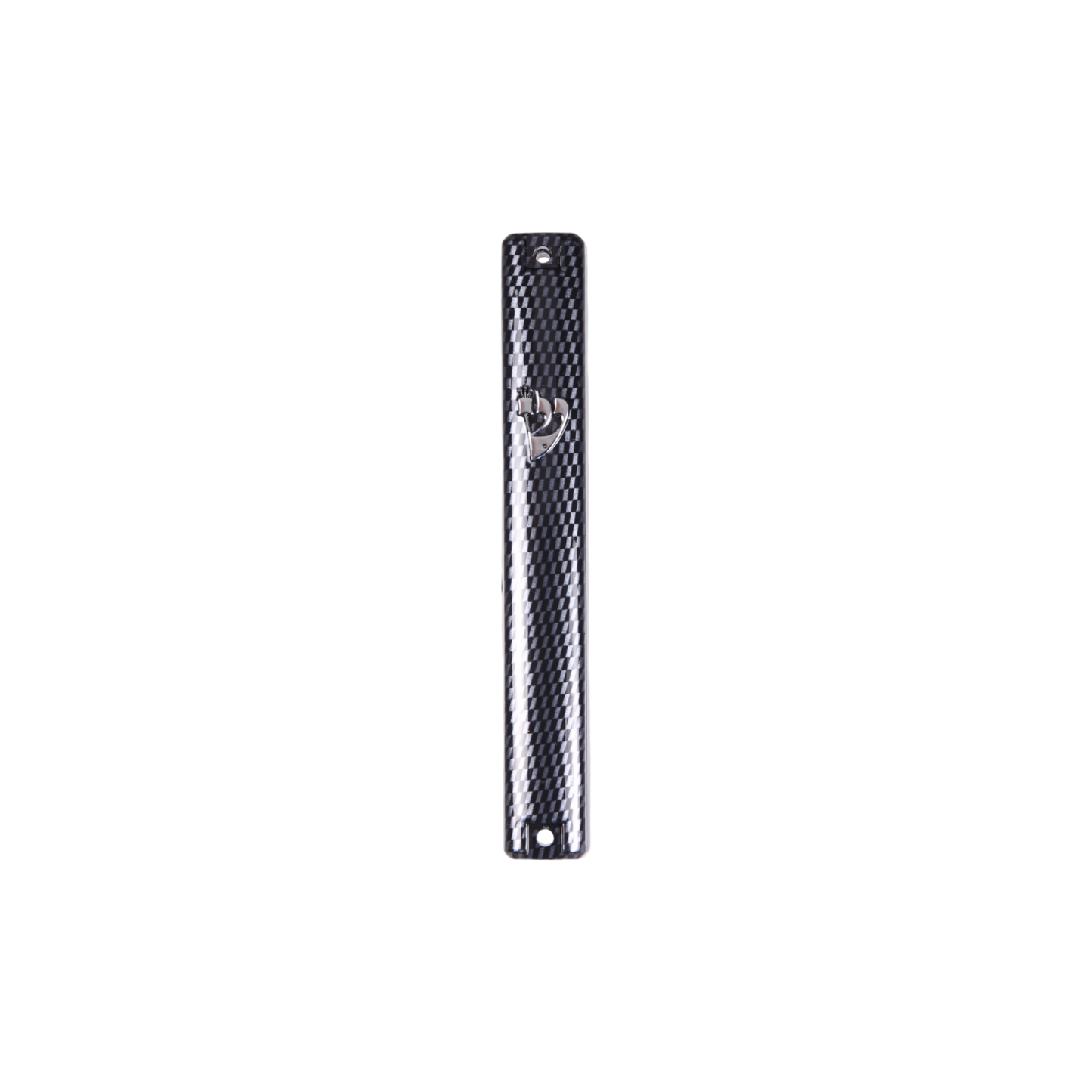 Plastic Mezuzah - Metallic Paint Checkered