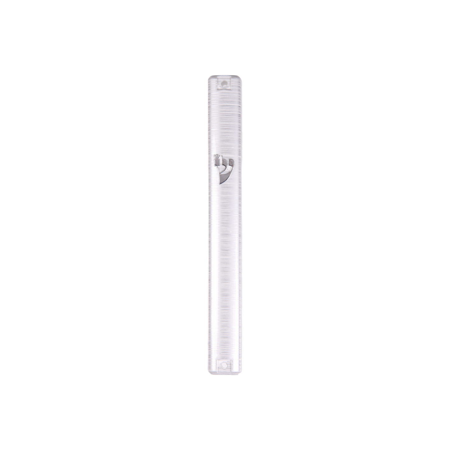 Plastic Mezuzah - Metallic Silver
