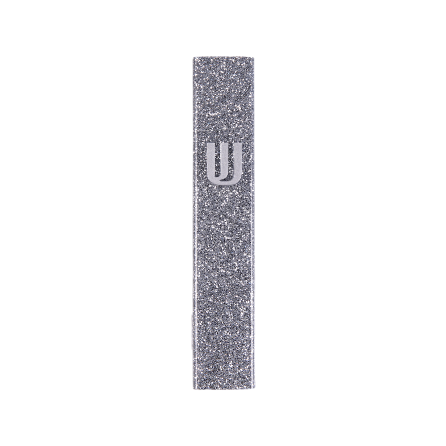 Perspex Mezuzah - Silver glitter