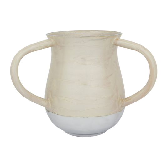 Hliníkový mycí pohár - krémově bílý