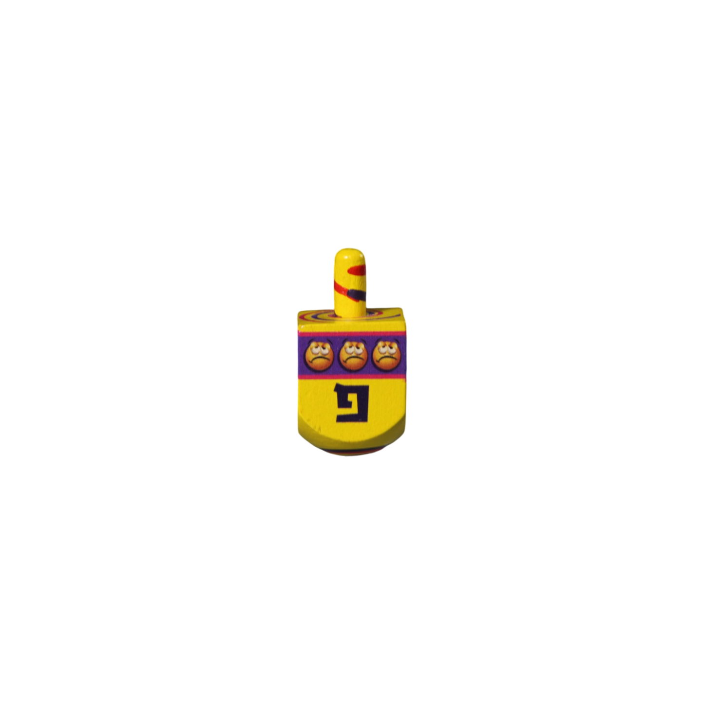 Wooden Dreidel - Emoji