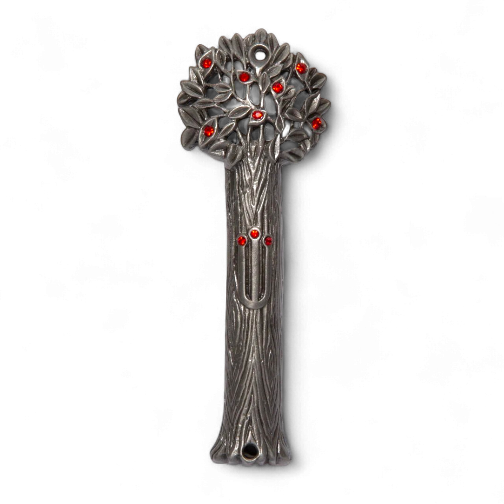 Mezuzah Tree Of Life - Blue / Red