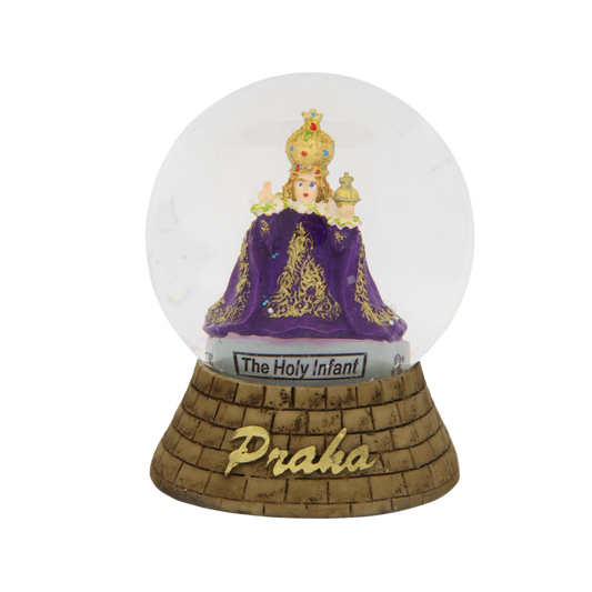 Snow Globe - Infant Jesus of Prague - Purple